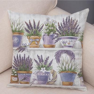 Vintage Bloemen Bonsai Kussenhoes voor Sofa Huis Auto Decor Handgeschilderde Plant Bloemen Kussensloop Zachte Pluche Kussensloop x