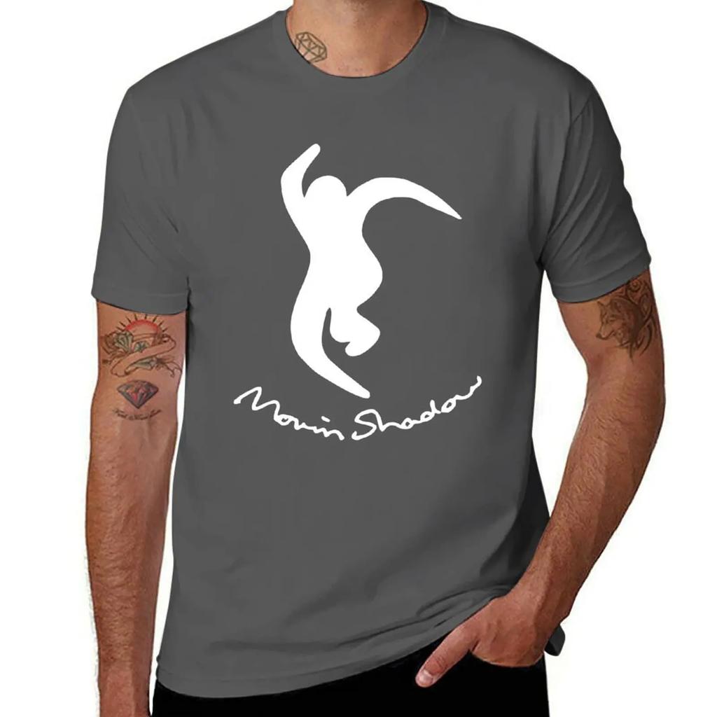 Moving Shadow Cursive Logo T-Shirt shirts graphic tees blanks anime clothes t shirt
