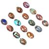 2pcs/lot Natural Stone Cabochon Colorful Imperial Jasper Oval Beads Gemstone Cabochon For DIY Necklace Rings Jewelry Accessories
