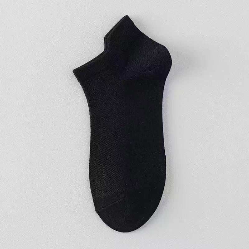 Men's Summer Cotton 10A Anti Bacterial Anti Odor Anti Ball Mesh Eye Breathable Boat Socks