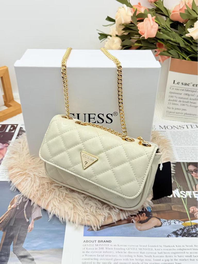 European & American 2025 Glossy Diamond Lattice Women's Fragrant Style Crossbody Chain Bag - Fashionable, Versatile, and Stylish