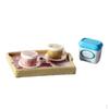 1/1 Miniature Dollhouse Yogurt, Ice with Tray Dessert Set Decoration Toy Display Props