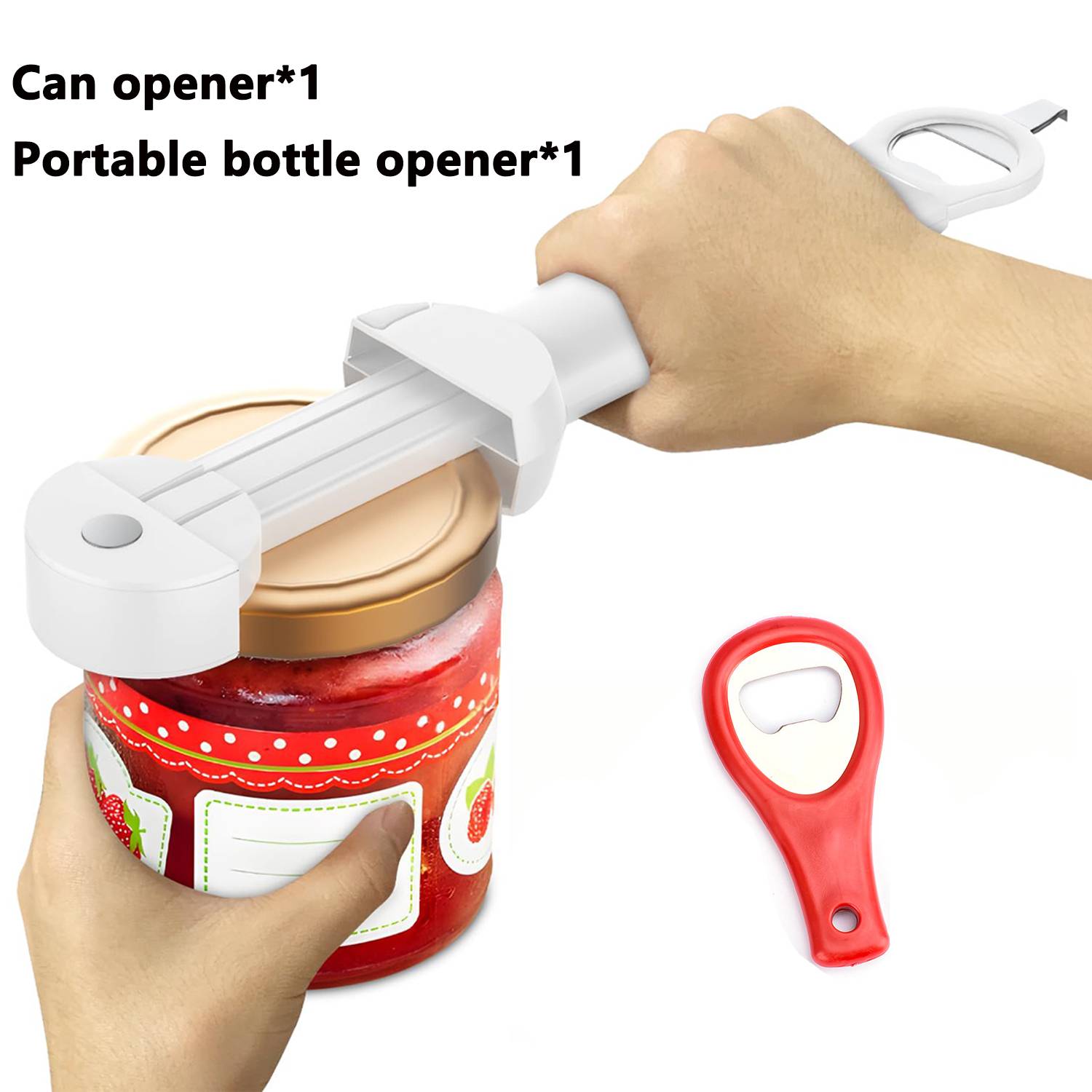 

Multi-Function Bottle Opener Retractable JarOpener Stainless SteelThickened Handle Adjustable Screwer Labor-Saving Kitchen Tools