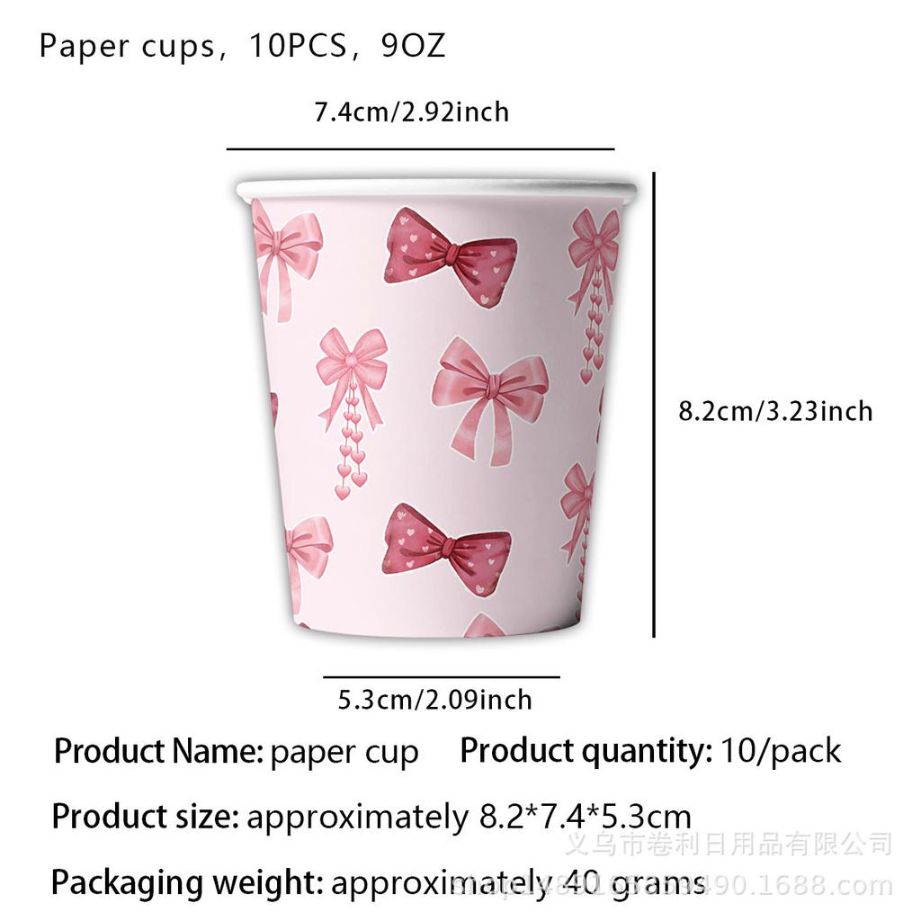 Bows, Birthday Decorations, Party Supplies, Theme Arrangement, Disposable Banners, Flags, Dinner Plates, Paper Cups, Paper Towels