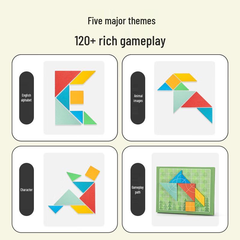 Deli Magnetic Tangram Geometric Puzzle