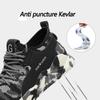 Camouflage Work Shoes Men Anti-Smash Anti Puncture Men Safety Shoes Breathable Indestructible Shoes Steel Toe Work Sneakers Men