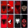 Albania Flag Bear Skeleton Phone Case for Samsung Galaxy A51 A71 A21S A12 A11 A31 A52 A41 A32 5G A72 A02S Silicon Back Cover