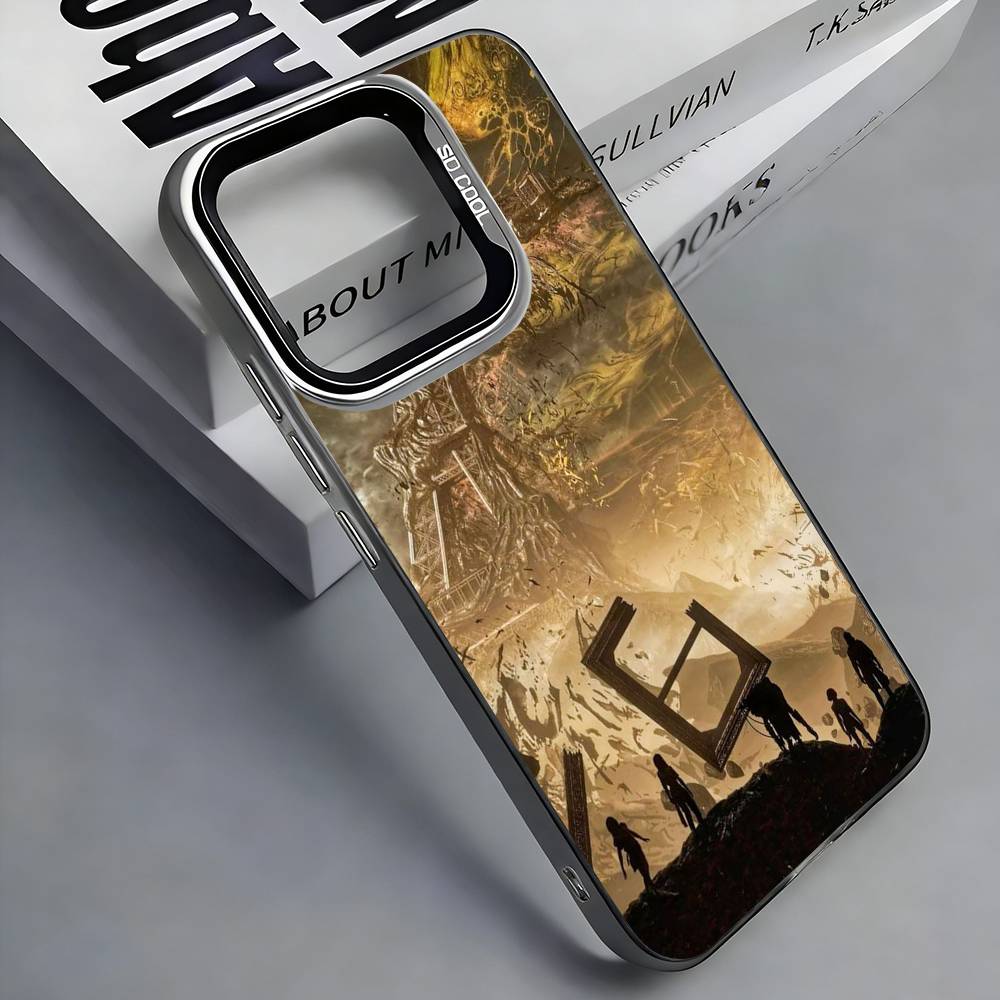 C-Clair Obscur Expedition 33 Handyhülle Für iPhone 17, 16,15,14,13,12,11 Plus,Pro Max, Buntes Silbernes Funda Cover