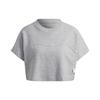 Solid Color Round Neck Fitted Short Sleeve Women T-Shirts Medium-Gray HZ1606