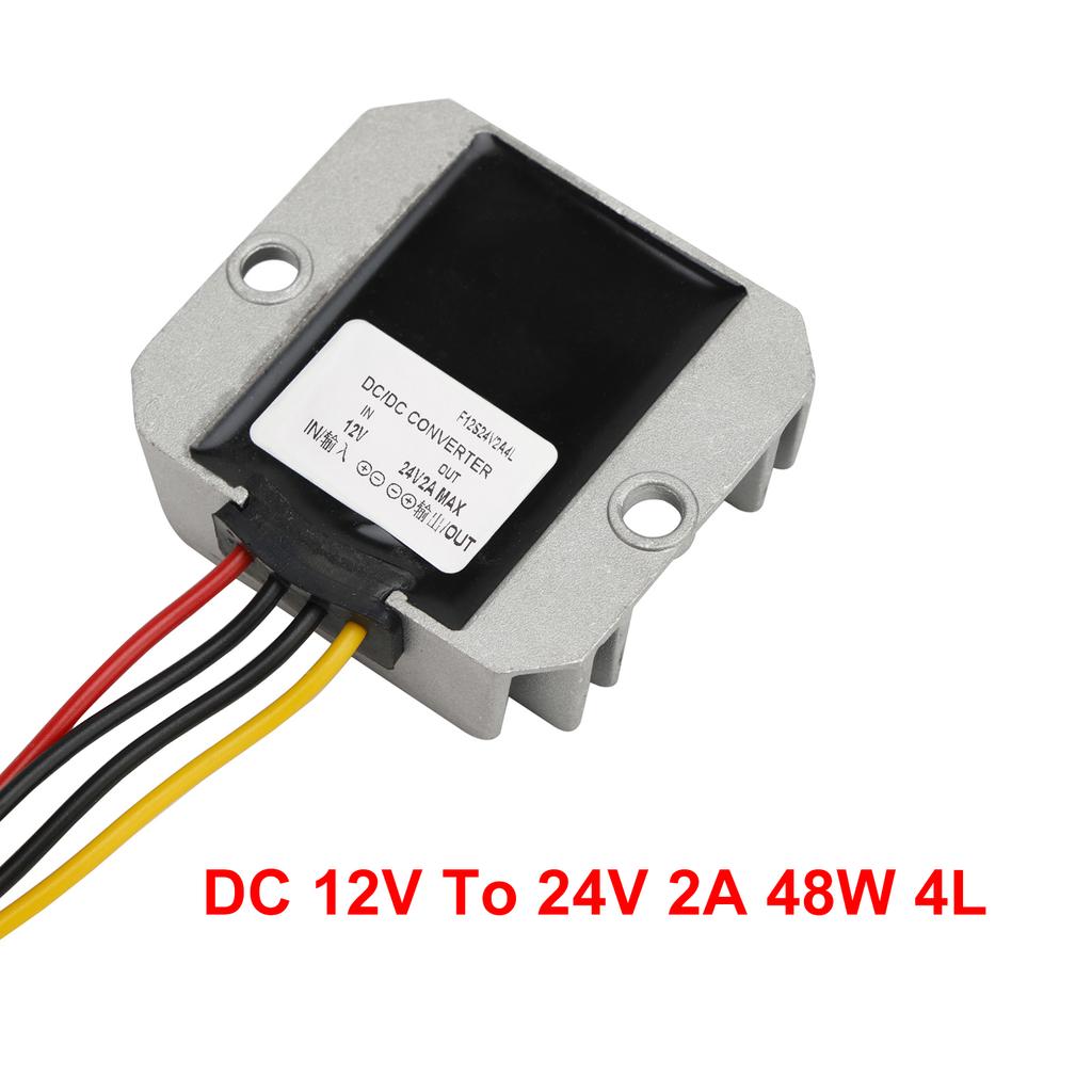 Waterproof DC-DC 12V Step Up to 24V 2A Car Power Supply Converter Regulator