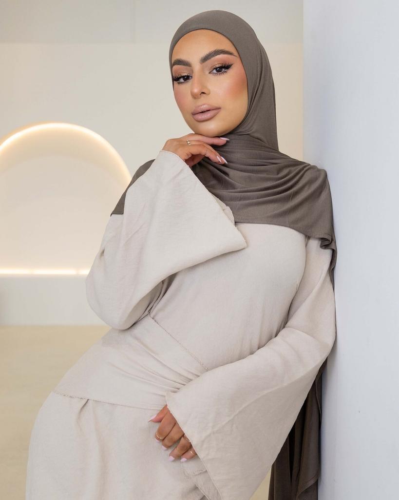 Jersey Scarf Stretchy Hijab Plain Head Scarves  Women Cotton Headwrap Shawl