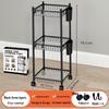 Multi-layer Bathroom Shelf with Wheels - Narrow Gap Storage Trolley