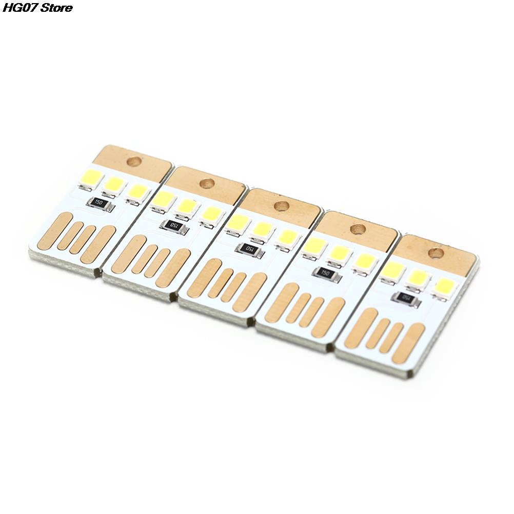 One / 5pcs 0.2W USB LED Bulb Book Light For Laptop PC Powerbank Night Lamp Mini Pocket Card USB Power LED Night Light