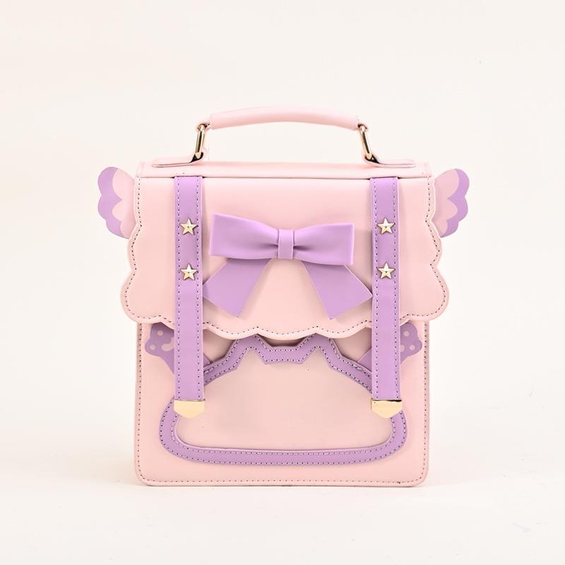 Schoolbag Student Shoulder Uniform Bag 1way Handheld Crossbody Bag Soft Girl Bow Small Backpack Japanese Girl JK College Bag