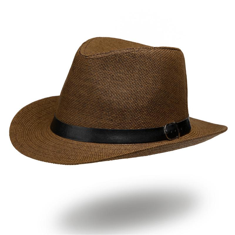

Wide-Brimmed Denim Spring And Summer Straw Hat Men S And Women S Outdoor Sun Protection Visor Hat Versatile Top Hat Grandpa Hat M（56-58cm） кавовий