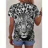 Casual Short Sleeved Printed Fashionable Oversized 3D Top Pattern T-shirt for Men Comfortable Summer Round Neck