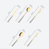 8 Pcs Steel Cutlery Set with Ceramic Handle Knife Fork and Spoon Set Non-fading Western Steak Cutlery Gift for Friends Stainless