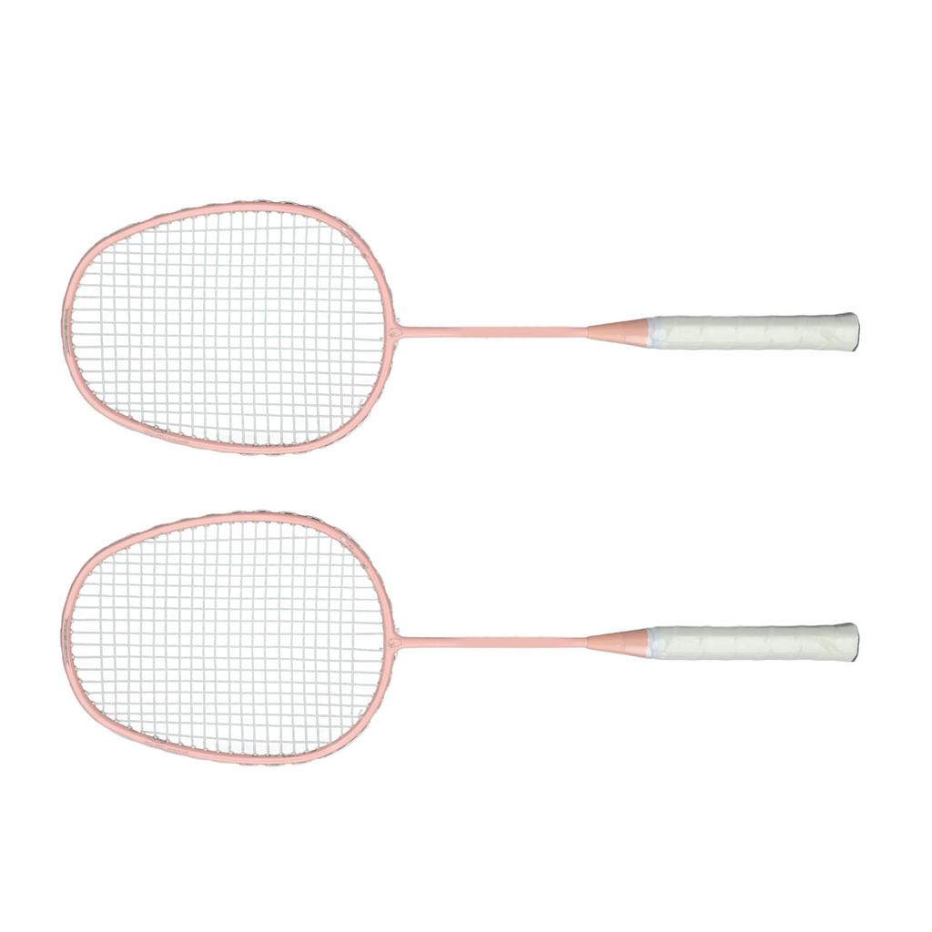 Sports Straight Beat Badminton Racket with Anti Skid Handle Glassy Carbon Alloy Double Badminton Racket for Boys Girls