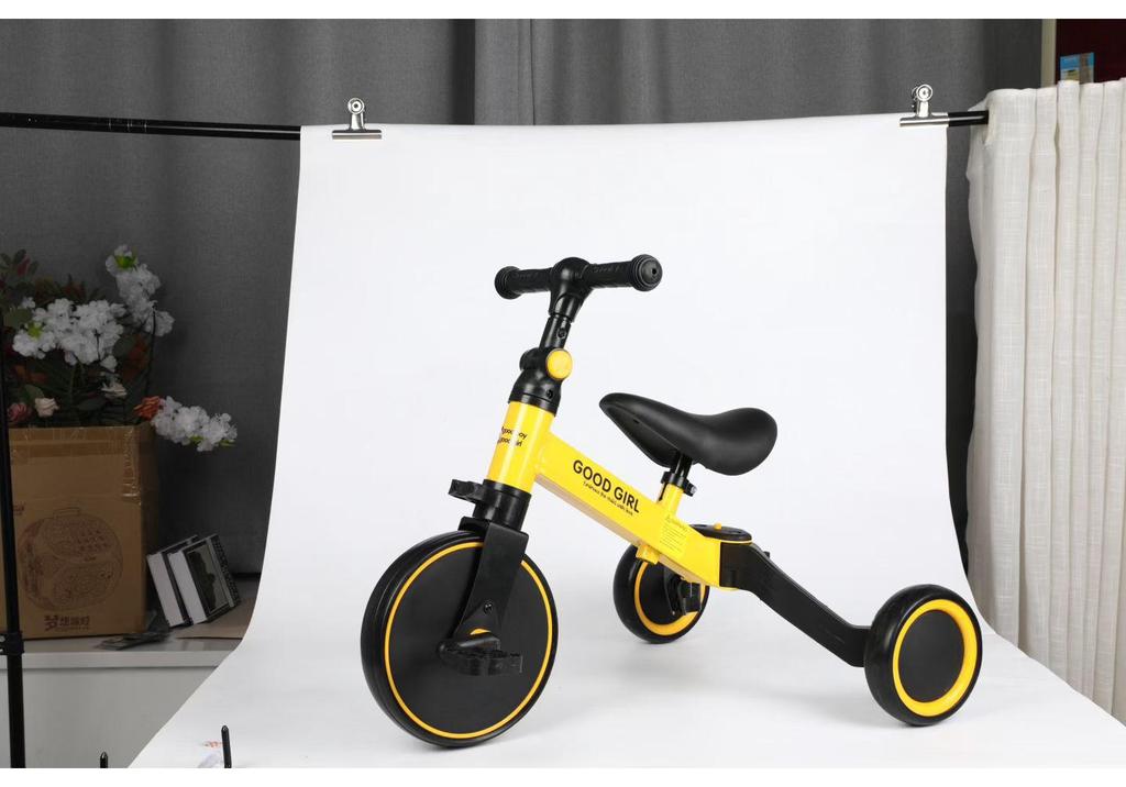 Children's 3-in-1 Transforming Tricycle: Pedal Trike, Rideable Scooter, Seatable Glider