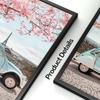 Paris City Pink Peach Blossom Vintage Car Bike Wall Art Canvas Painting Living Room Decoration Posters And Prints Wall Picture