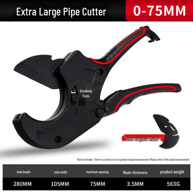 PVC Rohrschneider - Professionelle Schnellschneideschere für PPR-Rohre, Leerrohre und Wasserleitungen