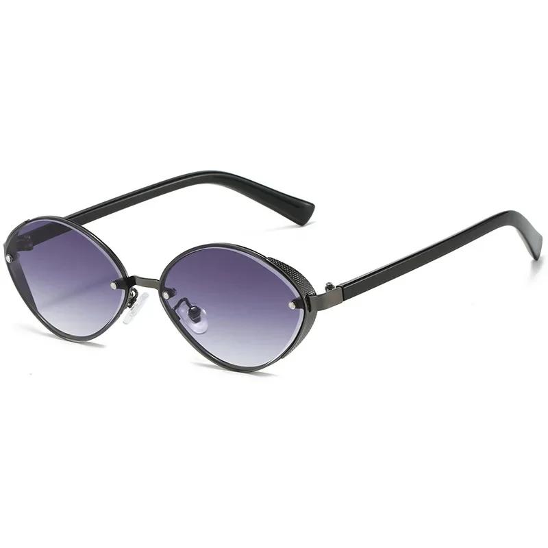 Luxury Design Metal Frame Sunglasses Men Women High Quality Uv400 Sun Glasses Goggles Unisex Vintage Cat Eye Shades Eyeglasses