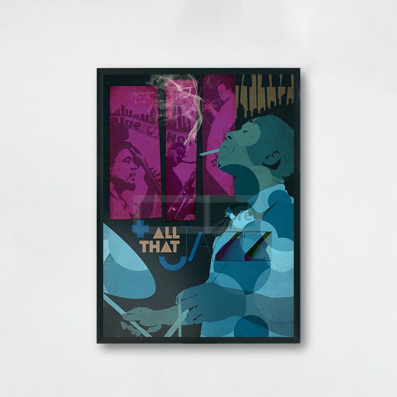 Retro Style Jazz Music Poster Jazz Club Prints Canvas Painting Wall Art Pictures Home Room Vintage Decor Jazz Music Lover Gift