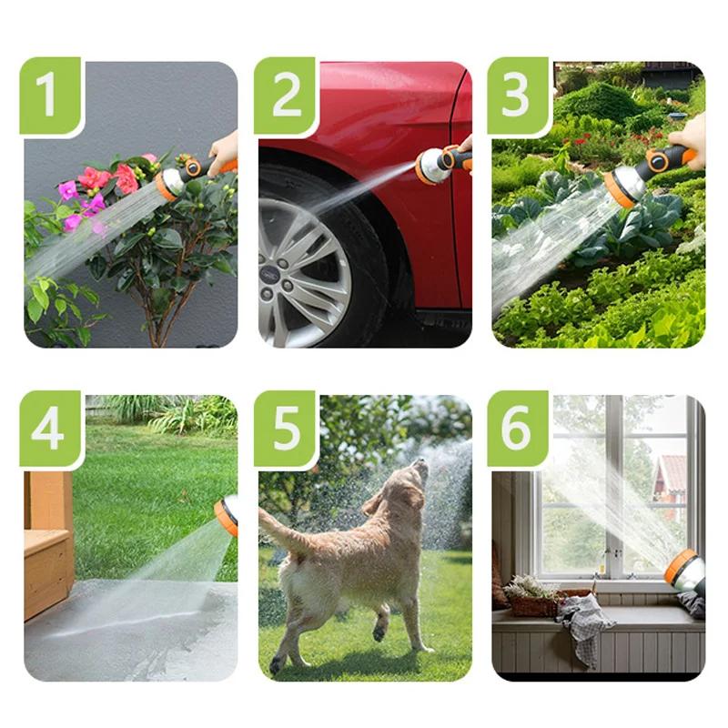 Heavy Duty Multi-Mode Spray Gun, Adjustable Garden Hose Nozzle, Ergonomic Grip, Suitable For Car Cleaning And Garden Watering