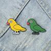 Cartoon Animal Parrot Enamel Pins Cute Funny Woodpecker Custom Brooches Backpack Denim Lapel Badge Jewelry Gift for Friends Kids