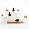 10/50/100ml Klare mattierte Glasflaschen Tropfflasche Lotionflasche Glas leere Flasche Wiederverwendbare Spenderflaschen