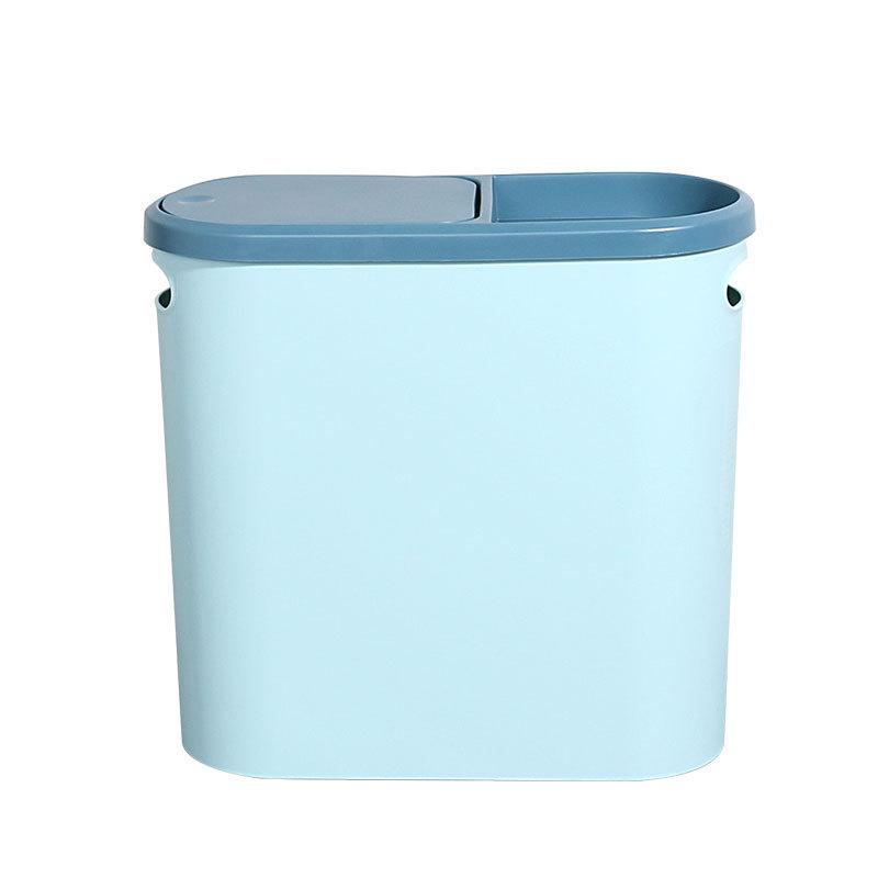 Trash Can for Home Use, High-Quality Bedroom Press-Type Trash Bin with Lid, Kitchen Bathroom Gap Paper Basket