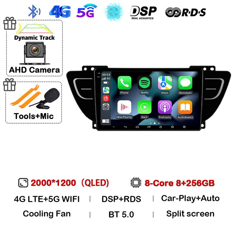 Android 14 Carplay Auto For Geely Atlas NL-3 2016 2017 2018 2019 2020 Car Radio Multimedia Video Player Navigation GPS Stereo
