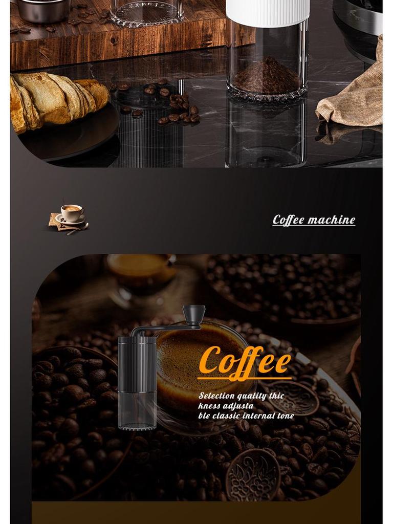 Mini Manual Hand Crank Coffee Grinder - Portable, Adjustable Coarseness, for Home & Outdoor Use