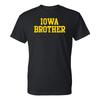 Iowa Hawkeyes Brother Basic Block, Team Color T Shirt - Black