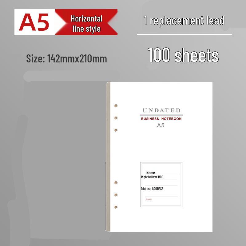

Съемный кольцевой блокнот формата А5: Деловой и студенческий ретро блокнот