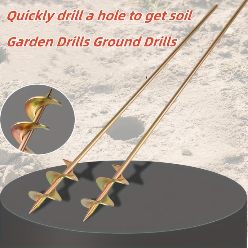 23.62inch Garden Spiral Drill Bit, Efficient Soil Drilling and Digging, Metal Construction, Garden Planting, Planting Efficiency, Durable Drill Bit