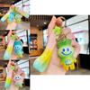 Bunny Adorable Cartoon Keychain Colorful Resin Rabbit Bag Charm Key Accessory