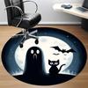 1pc Ghost Cat Office Round Area Rug, Under Office Chairs Bedroom Living Room Home Decor, Room Deco, Available in Various Sizes