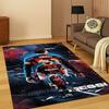 Fußballstar Messi Sportteppich Teppich für Wohnzimmer Sofa Zuhause Schlafzimmer Küche Fußabtreter Dekor, Spielzimmer Rutschfeste Bodenmatte Geschenk
