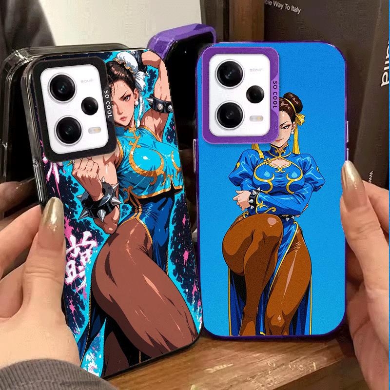 ChunLi S-Street F-FighterS Shockproof Phone Case for Xiaomi Redmi Note 15 14 13 12 Pro Plus 11 11S 11T 5G Cover Anti Fall Fundas