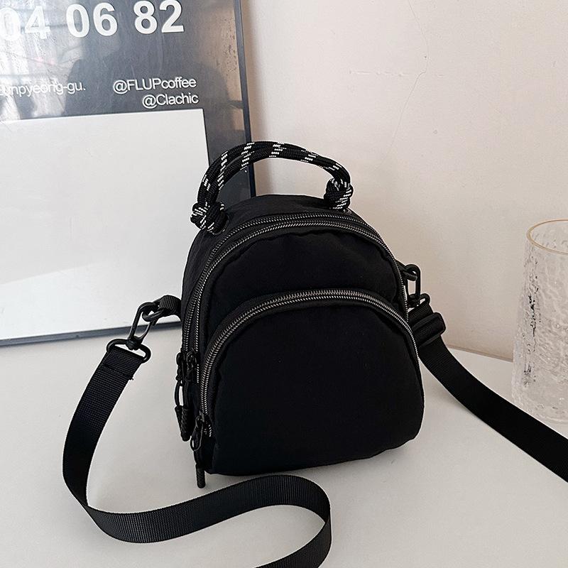Casual Versatile Crossbody Bag Simple and Lightweight Shoulder Bag Fashiable Mini Square Bag чёрный