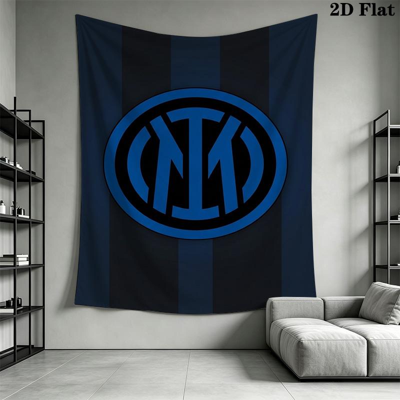 Inter Milan Emblem Wallpaper Threepiece Set 1 Duvet Cover 2 Pillowcase Without Core Duvet Cover And Pillowcase Christmas Birthday Gift