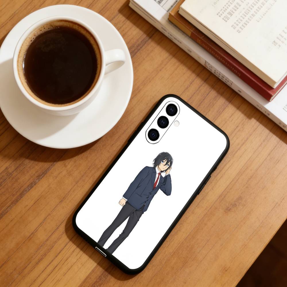 Anime H-Horimiya Izumi Miyamura Phone Case For Samsung Galaxy A73,A72,A71,A70,A53,A52,A51,Soft Silicone Black Cover