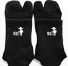 Arukihenrotabi set Thick fabric [5Sense] 5-pair (for men) (black)