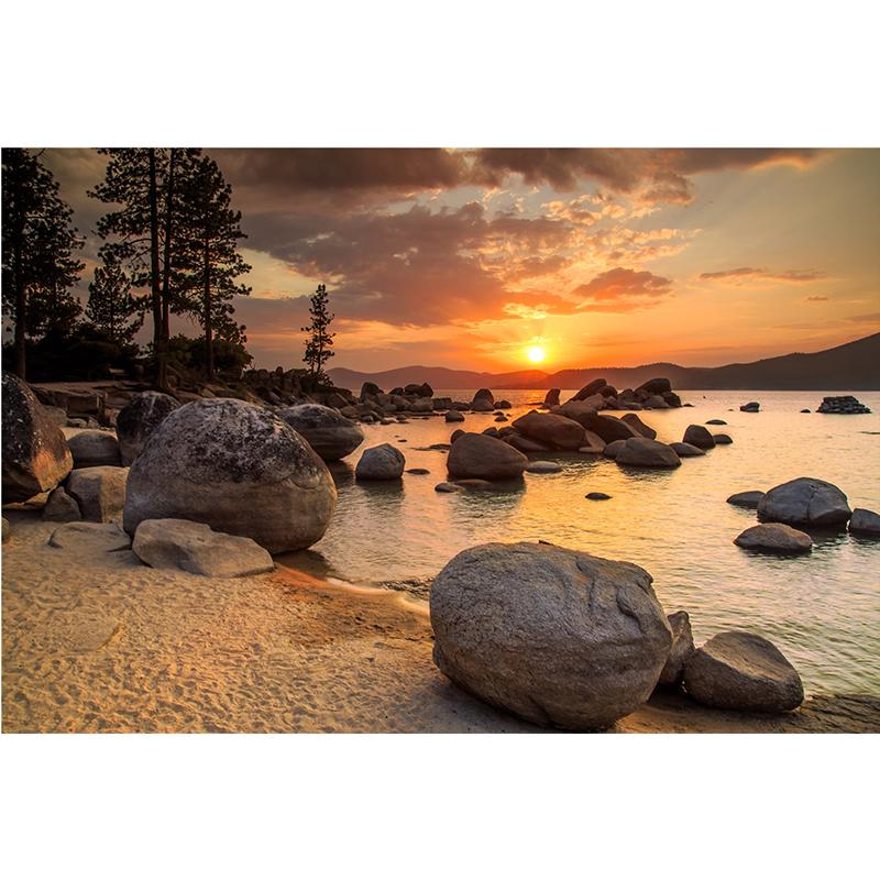 Customized 3D Wallpaper Nature Landscape Sunset Nightfall River Scenery Mural for Bedroom Living Room Wall Mural