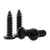 304 Stainless Steel Black Countersunk Hex Socket Self-Tapping Furniture Screw with Thin Flat Head