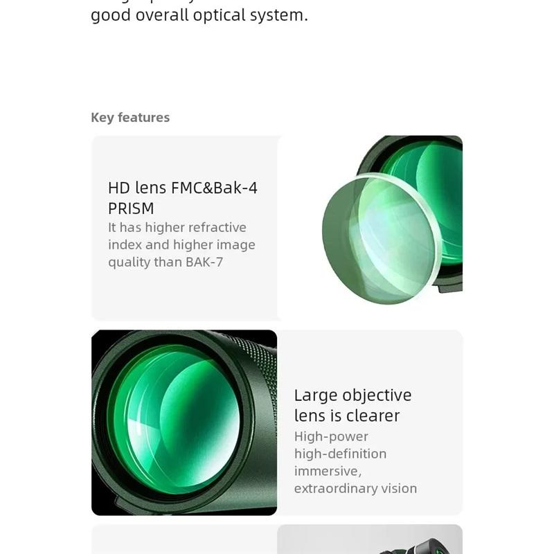 80x100 HD Teleskop 5000m Weitwinkel Faltbar Tragbar Zoom Für Jagd Camping Reise Mini Hohe Leistung Klare Sicht