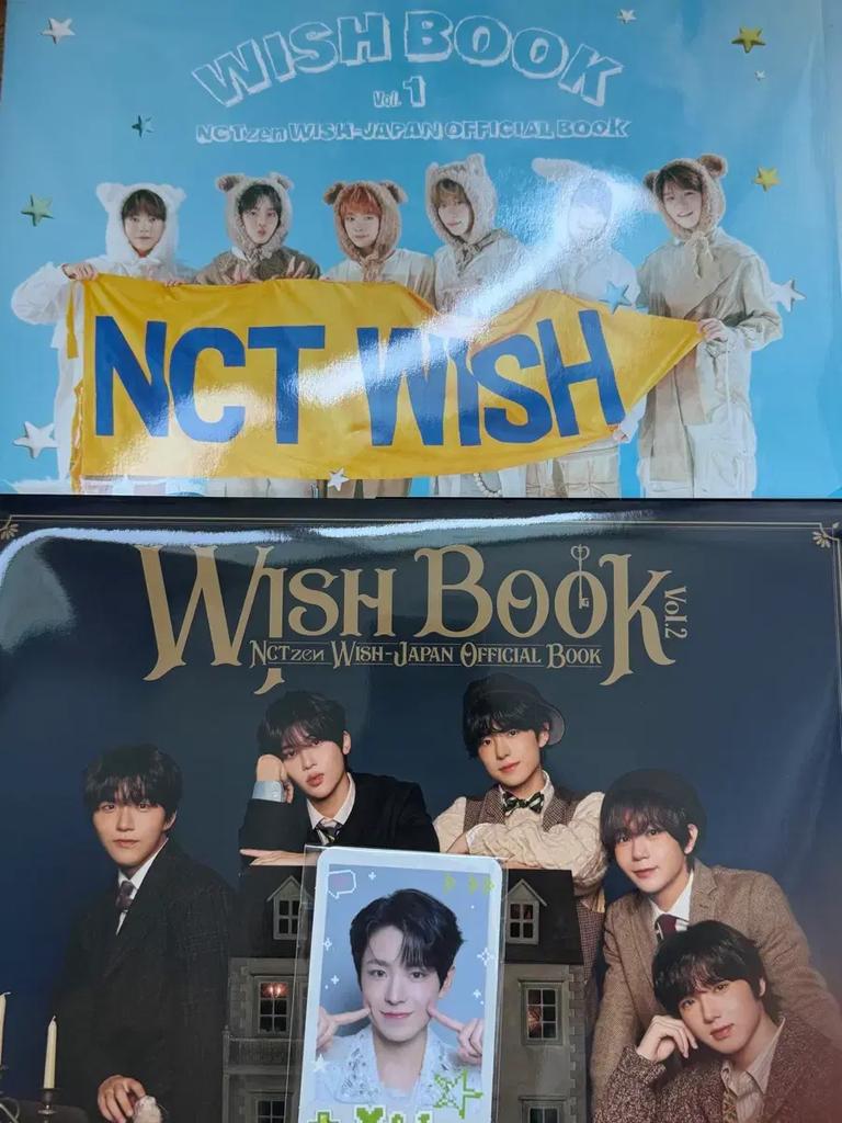 NCT Wish Japan Fan Club Magazine Wish Book 1 & 2 (Set) Includes Yushipoka