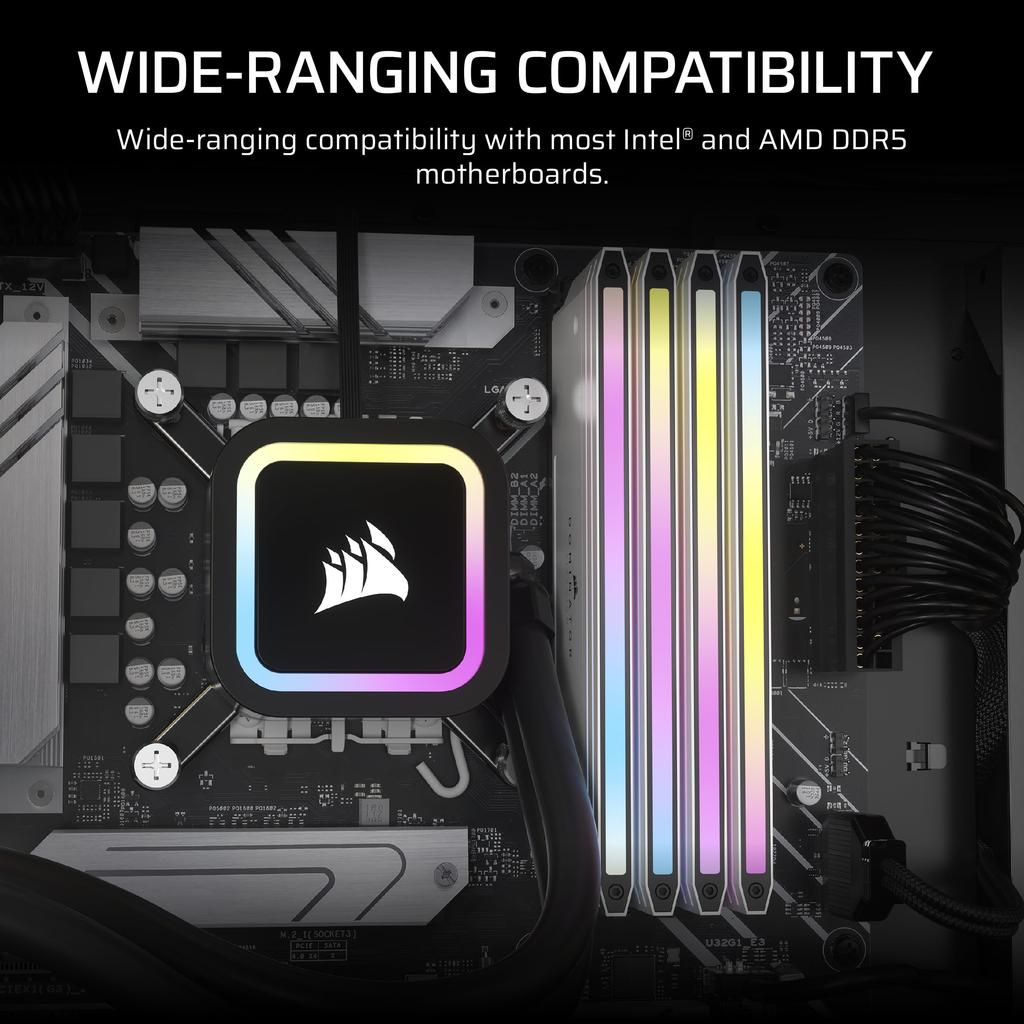 CORSAIR DOMINATOR Titanium DDR5 RGB Light Enhancement Kit - 2 Modules - 0GB RAM - CORSAIR iCUE Compatible - White