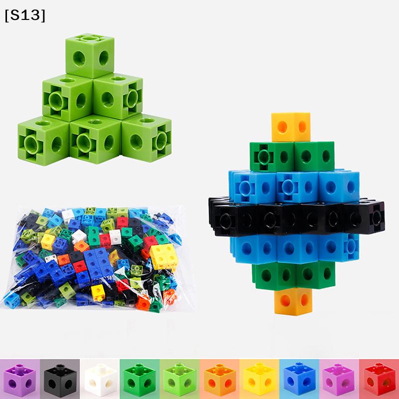50/00Pcs Home Chool Preschool Connected Cube Toys For Mathematical Counting Plastic Counting[S13][S13]